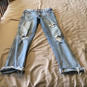 Distressed Gap Boyfriend Jeans